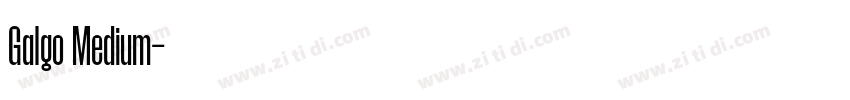 Galgo Medium字体转换